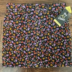 Art Class Floral Corduroy Skirt